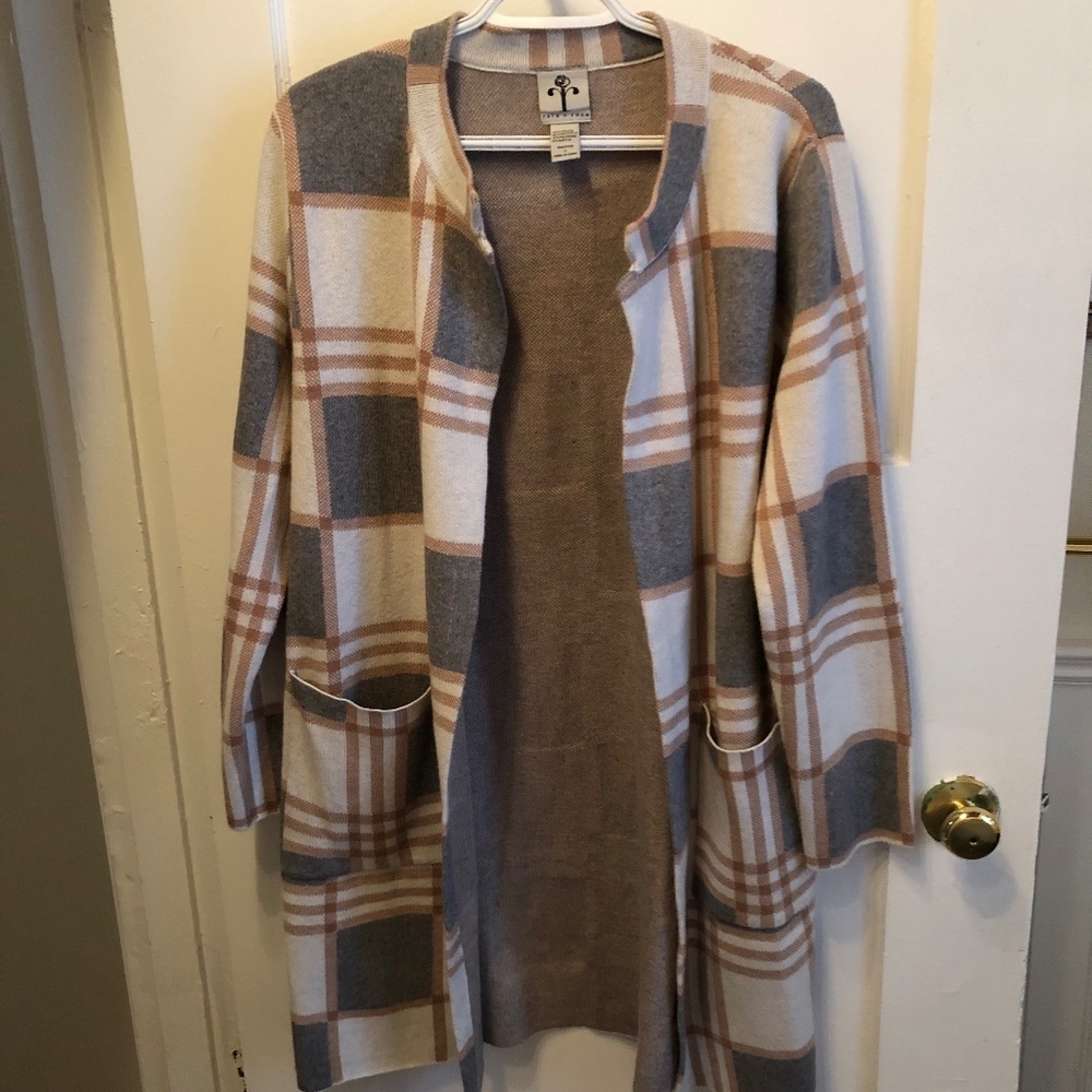 Rain & Rose cardigan over jacket, multi- coloured - size large- new